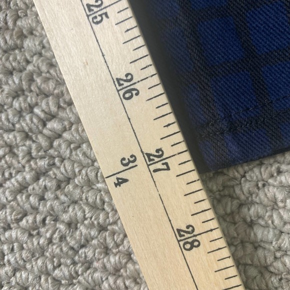 SPANX Sara Blakely Womens Leggings Size Medium Blue Checkered Skinny Pull On - Picture 6 of 12